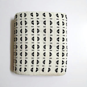 Pagne Noblesse tissé main, noir et blanc, tissé au Burkina Faso, Mon Faso Dan Fani