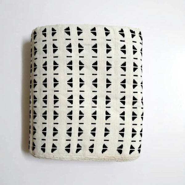 Pagne Noblesse tissé main, noir et blanc, tissé au Burkina Faso, Mon Faso Dan Fani