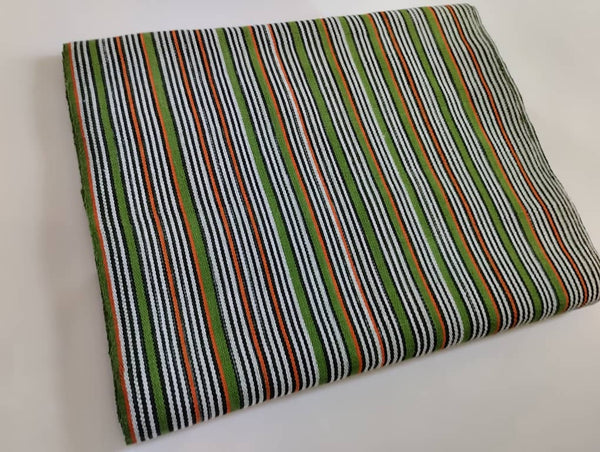 Pagne Foupoko tissé main, bleu indigo et ivoire, tissé au Burkina Faso, Mon Faso Dan Fani