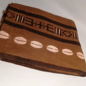 Pagne Bogolan tissé main, noir et blanc, artisanal d’Afrique de l’Ouest, Mon Faso Dan Fani