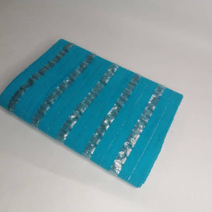 Pagne Foupoko tissé main, bleu indigo et ivoire, tissé au Burkina Faso, Mon Faso Dan Fani