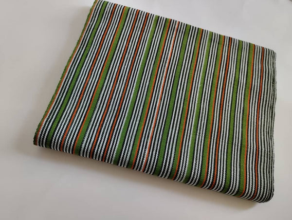 Pagne Foupoko tissé main, bleu indigo et ivoire, tissé au Burkina Faso, Mon Faso Dan Fani