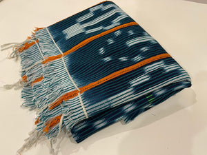 Pagne Baoulé tissé main, blanc, tissé en Côte d’Ivoire, Mon Faso Dan Fani