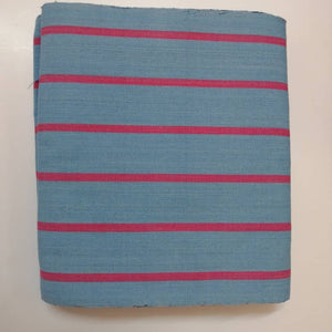 Pagne Foupoko tissé main, bleu et rose, tissé au Burkina Faso, Mon Faso Dan Fani