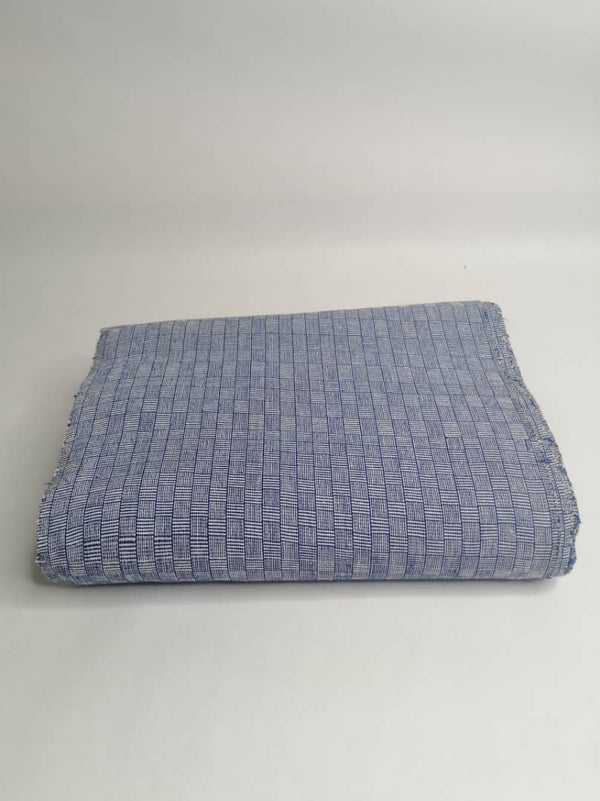 Pagne Royal tissé main, bleu indigo et ivoire, tissé au Burkina Faso, Mon Faso Dan Fani