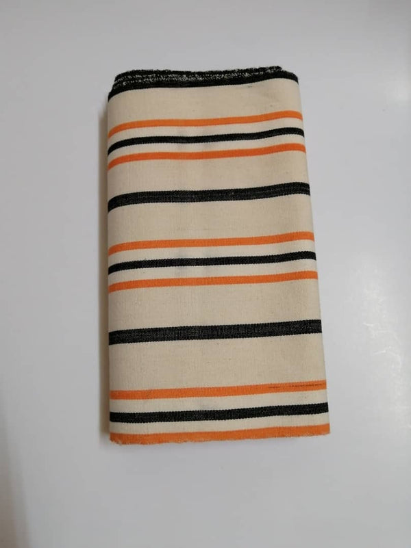 Pagne Foupoko tissé main, noir et blanc, tissé au Burkina Faso, Mon Faso Dan Fani