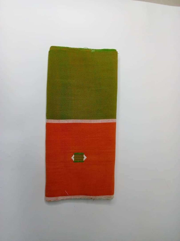 Pagne Foupoko tissé main, blanc et vert, tissé au Burkina Faso, Mon Faso Dan Fani