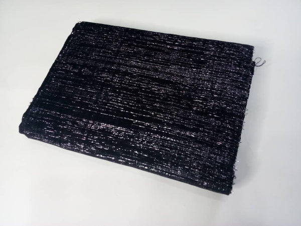 Pagne Foupoko tissé main, blanc et bleu, tissé au Burkina Faso, Mon Faso Dan Fani