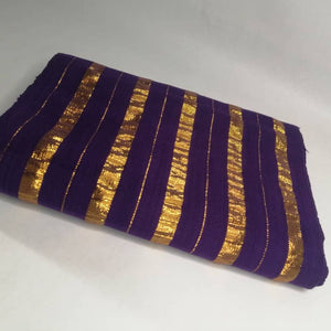 Pagne Foupoko tissé main, bleu indigo et ivoire, tissé au Burkina Faso, Mon Faso Dan Fani