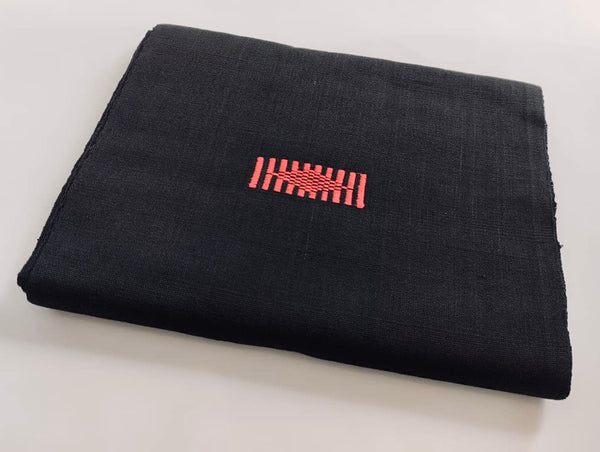 Pagne Foupoko tissé main, bleu indigo et ivoire, tissé au Burkina Faso, Mon Faso Dan Fani