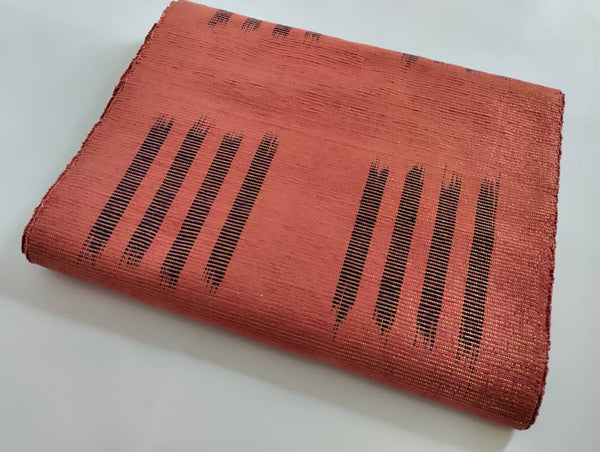 Pagne Foupoko tissé main, bleu et rouge, tissé au Burkina Faso, Mon Faso Dan Fani