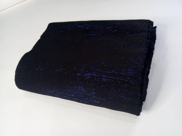 Pagne Foupoko tissé main, noir et bleu, tissé au Burkina Faso, Mon Faso Dan Fani